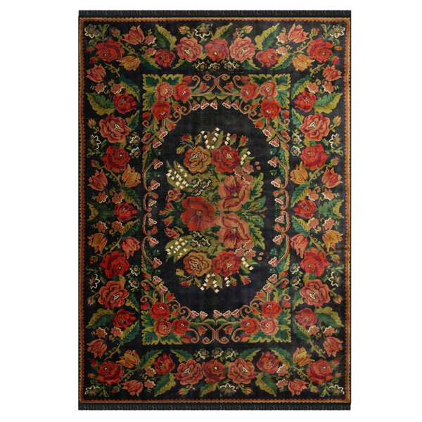 Rugpera Karabag Cotton Floral Rug Wayfair